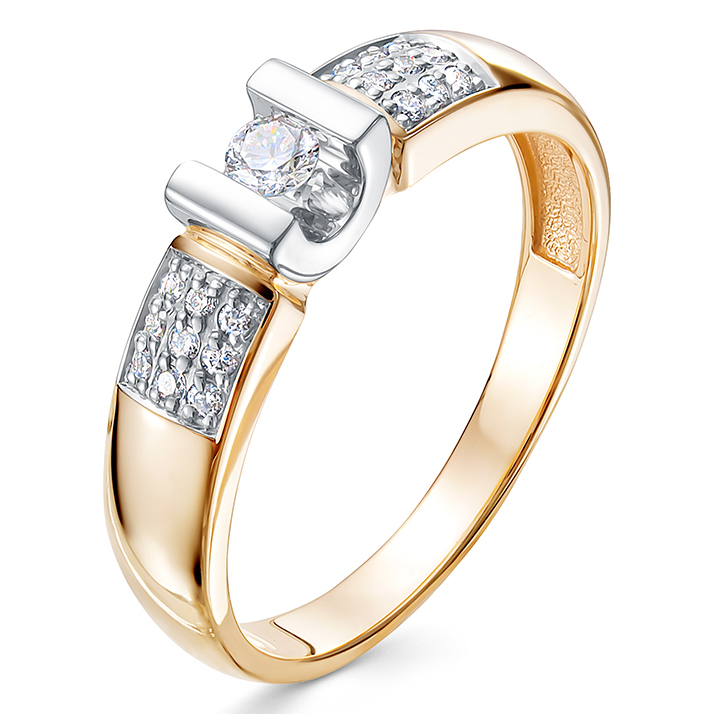 Кольцо, золото, бриллиант, 542-1100